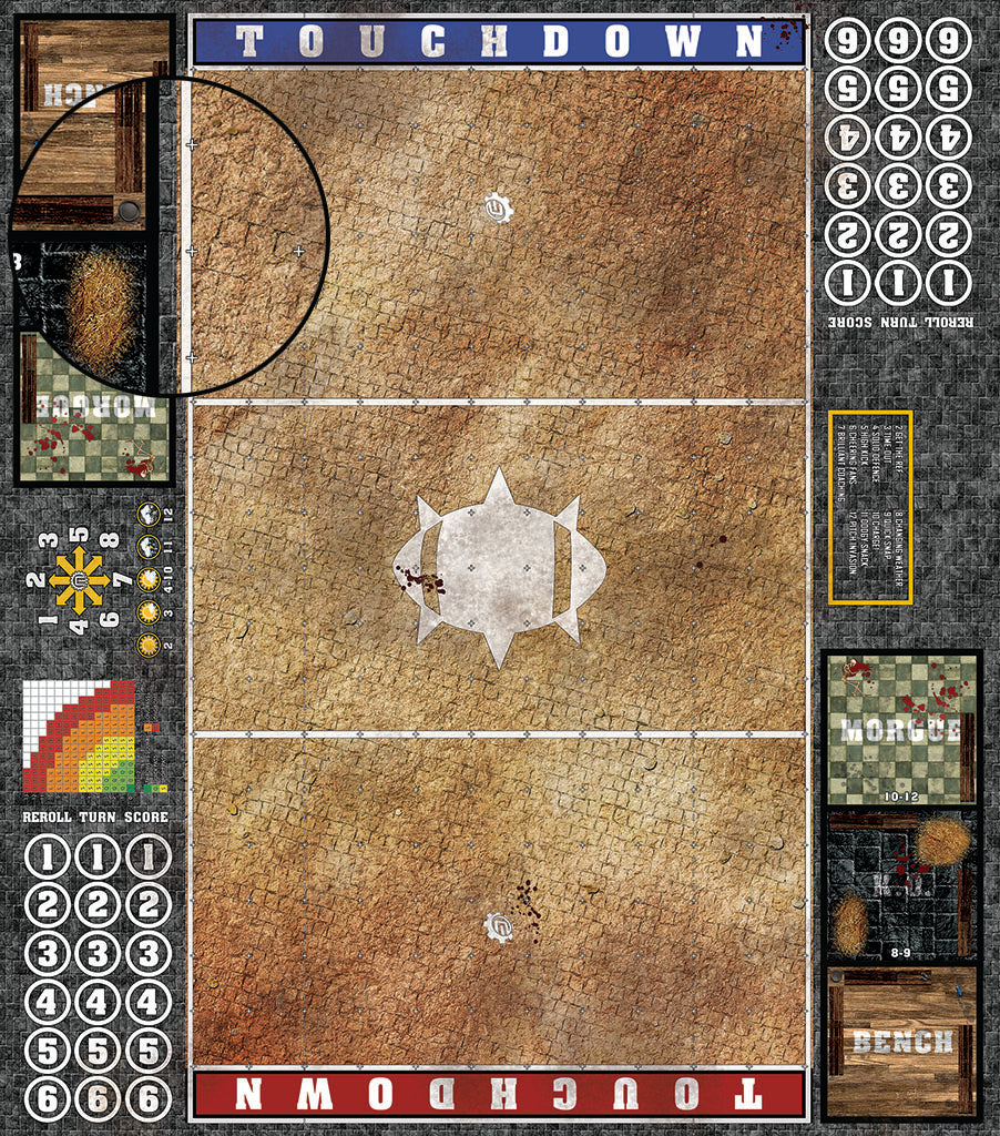 Mats by Mars: Sandy Cobbles Fantasy Football Play Mat / Pitch
