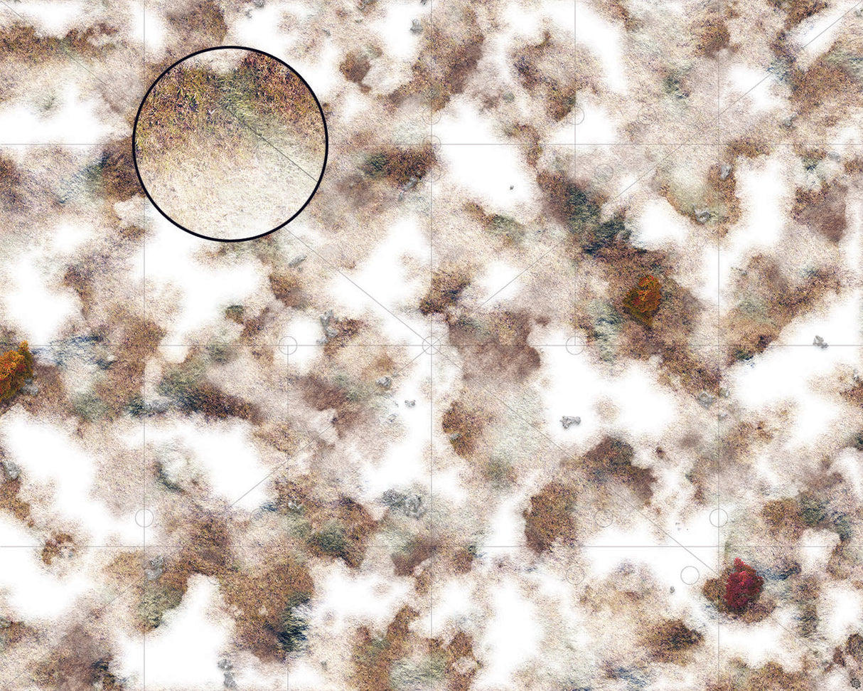 Mats by Mars: Snowy Tundra Tabletop Wargaming Play Mat