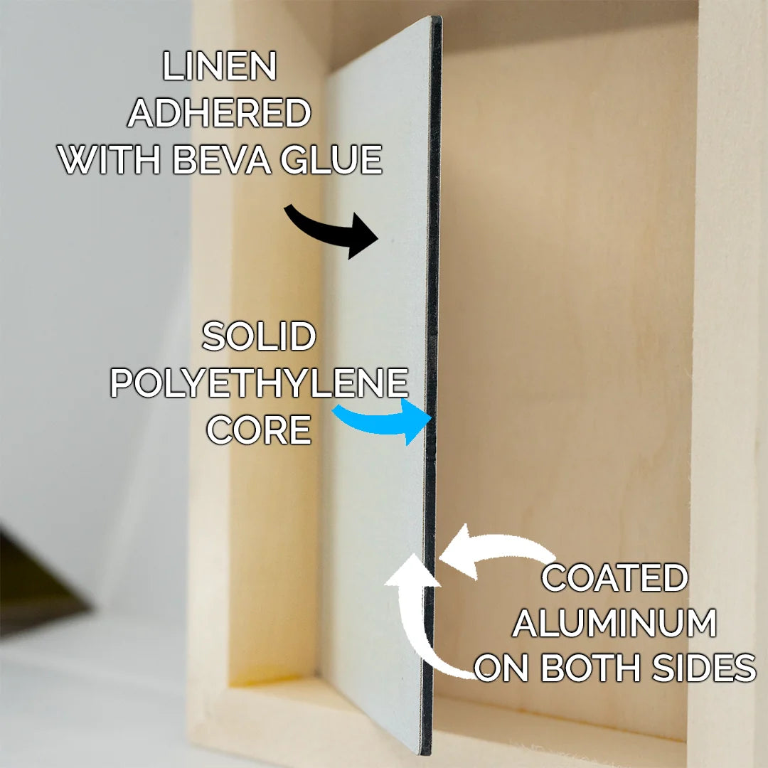 Trekell #13 Oil Primed Linen Panel - 12" x 12" - 1/8" Aluminum Composite Material