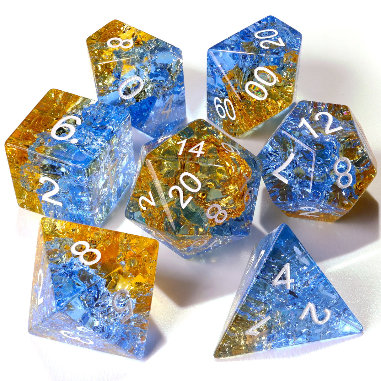 Liuli Glass RPG Dice Set - 7 Pieces