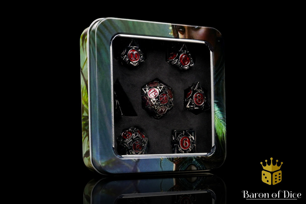 Which Way Is Up? Metal RPG Dice Set - 7 Pieces