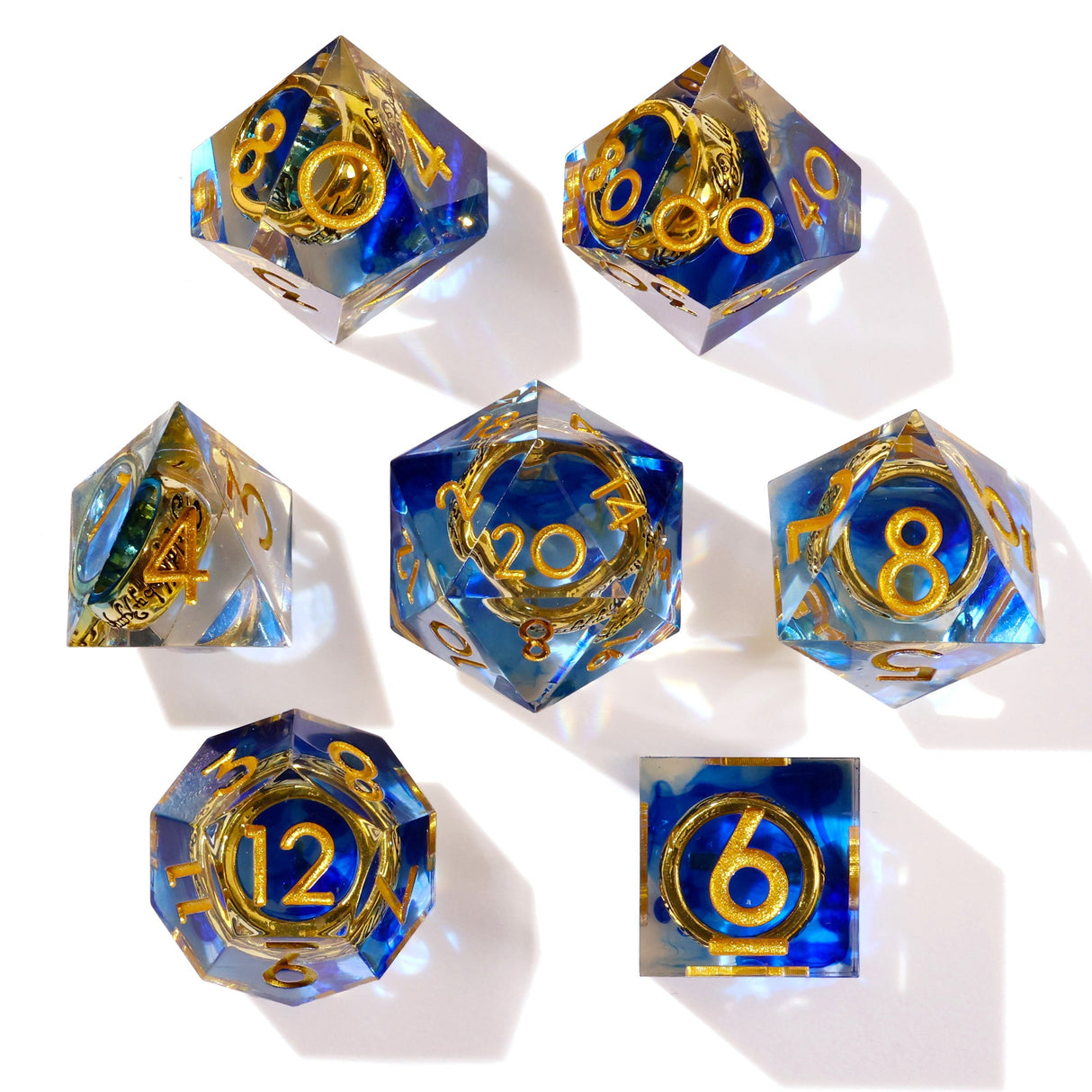 Lost Ring Sharp Edge RPG Dice Set - 7 Pieces