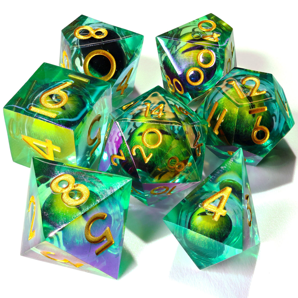 Dragon's Eye Liquid Core RPG Dice Set - 7 Pieces