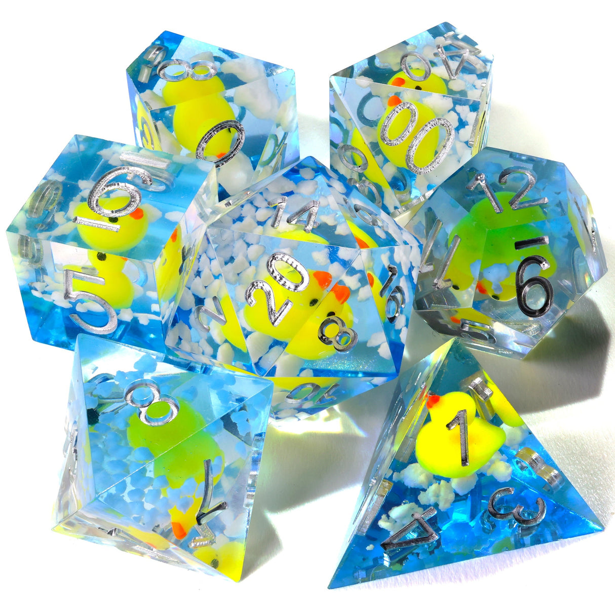 Rubber Duck Liquid Core RPG Dice Set - 7 Pieces