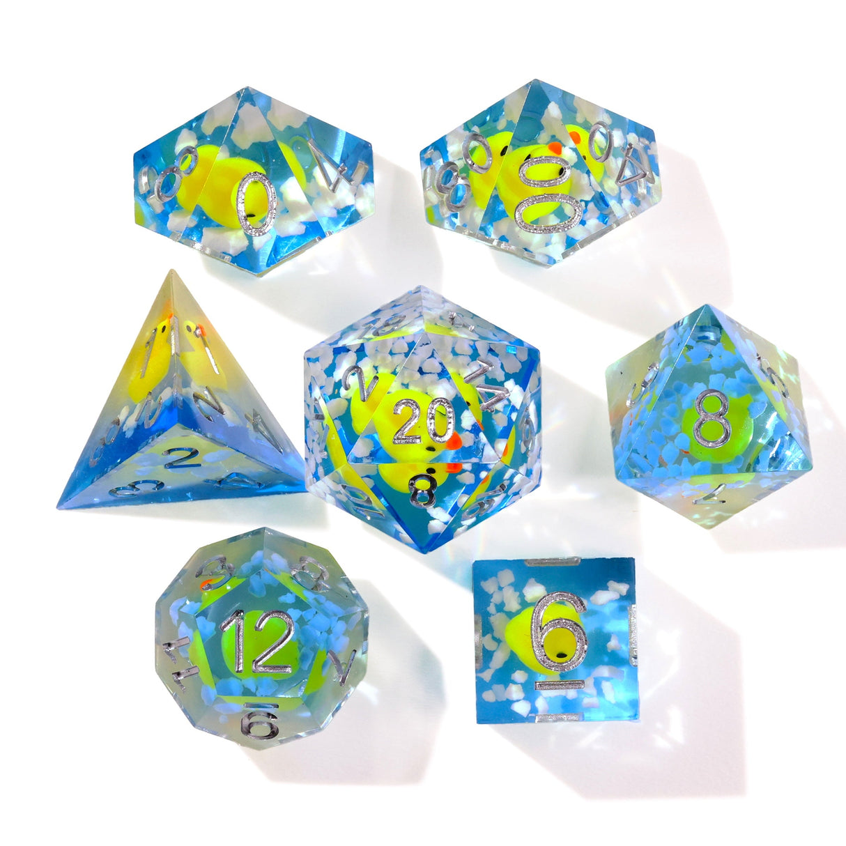 Rubber Duck Liquid Core RPG Dice Set - 7 Pieces