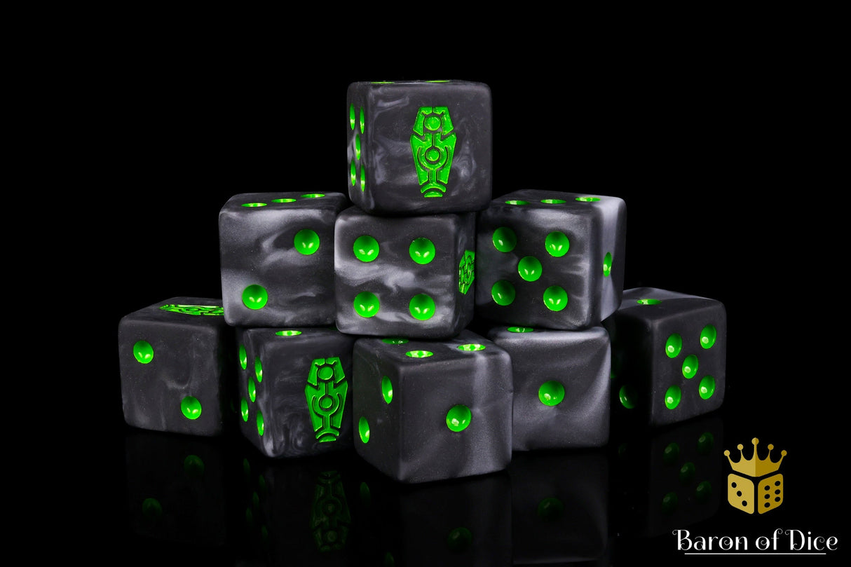 Day of the Dead Dice - Green Coffin
