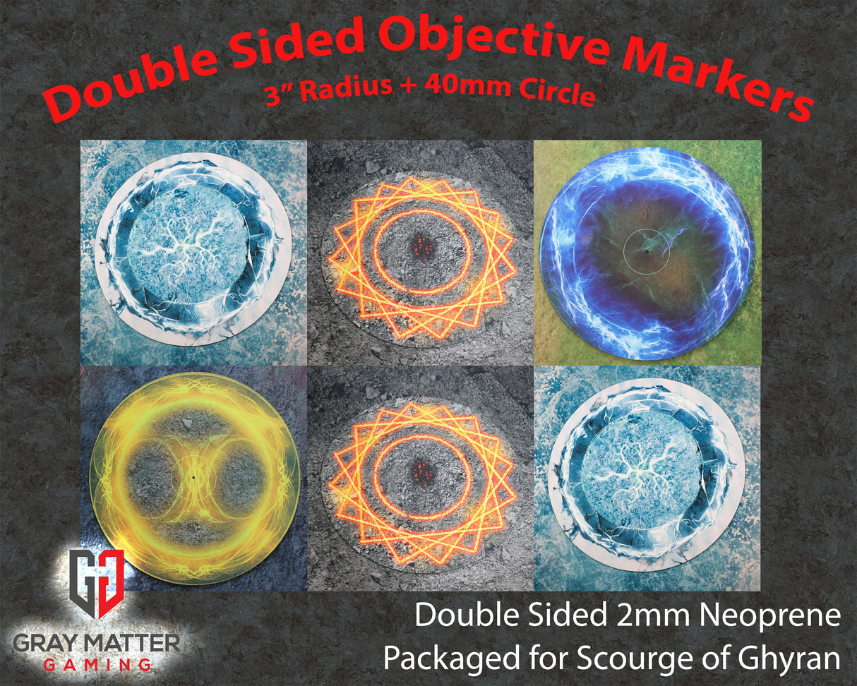 Double Sided Neoprene 7.57" Objective Markers - Scourge of Ghyran