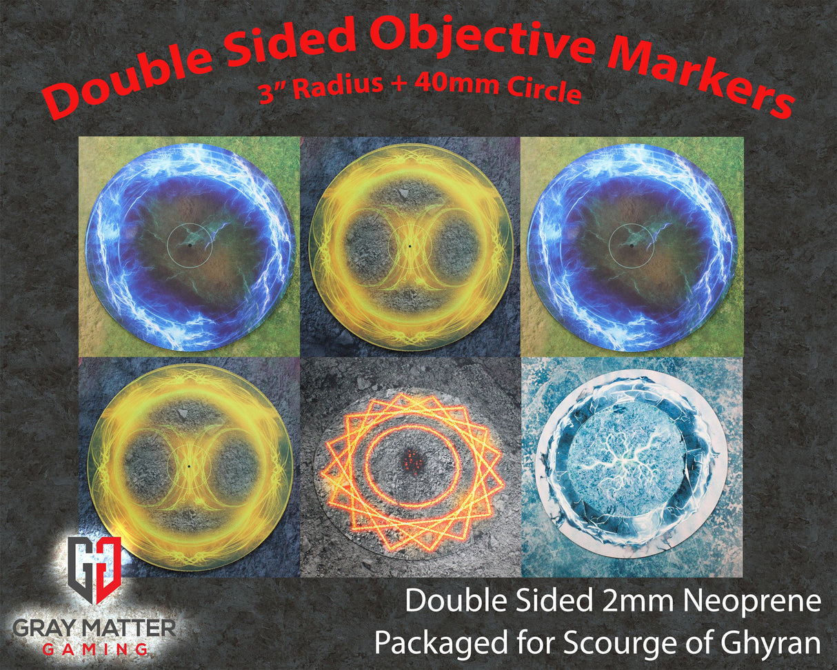 Double Sided Neoprene 7.57" Objective Markers - Scourge of Ghyran