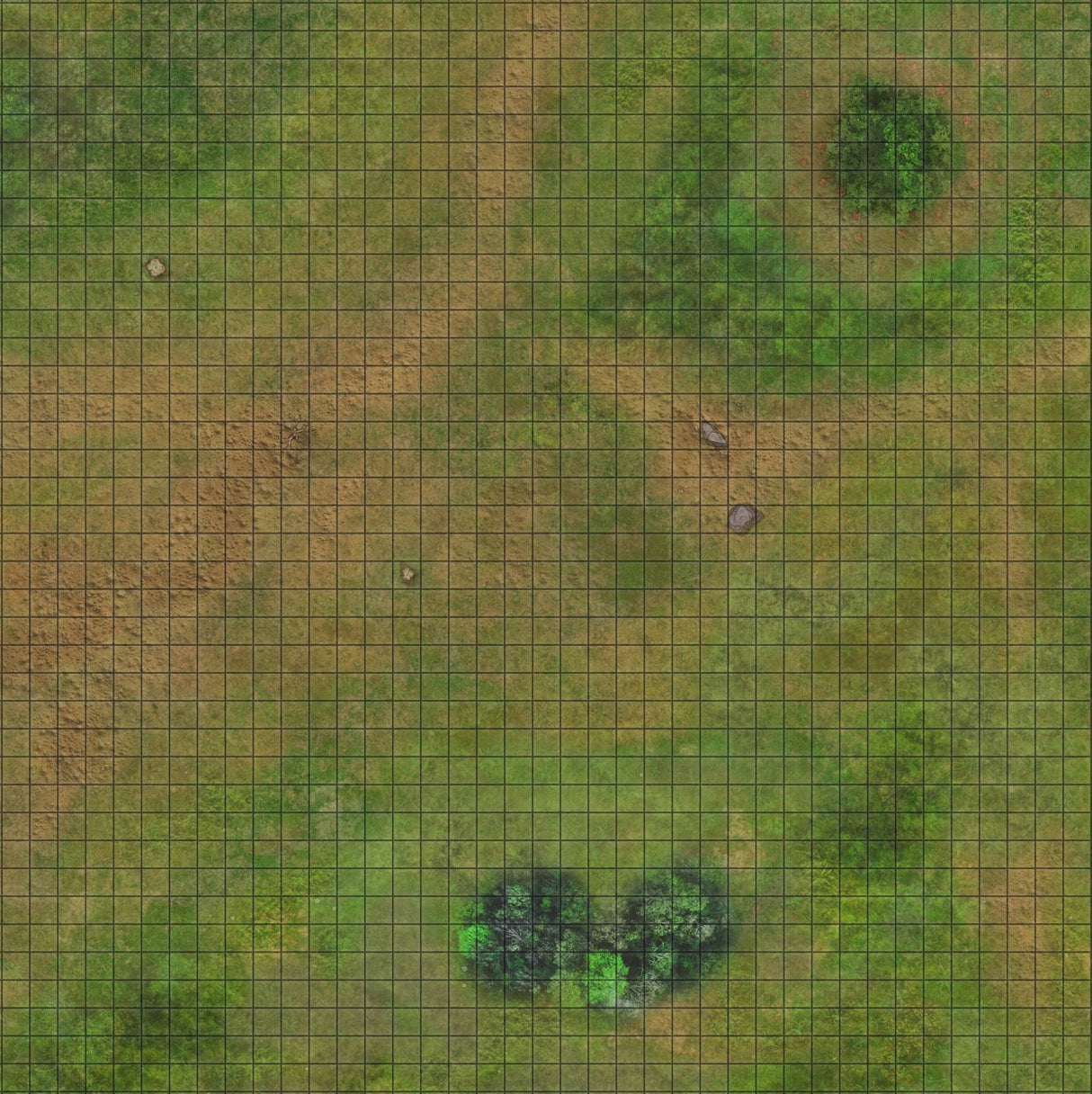 RPG Grid Mat - Snowy Tundra & Traveler's Road - Double Sided Neoprene Mat with Bag