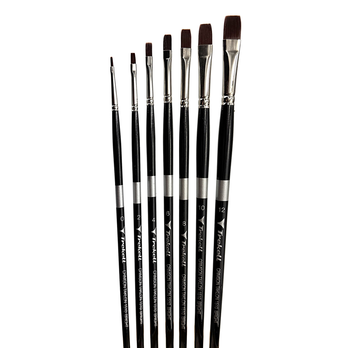 Trekell Crimson Taklon Complete Bright Brush Set - Long Handle