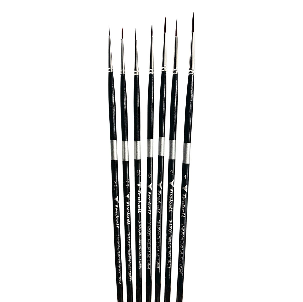 Trekell Crimson Taklon Complete Liner Brush Set - Long Handle