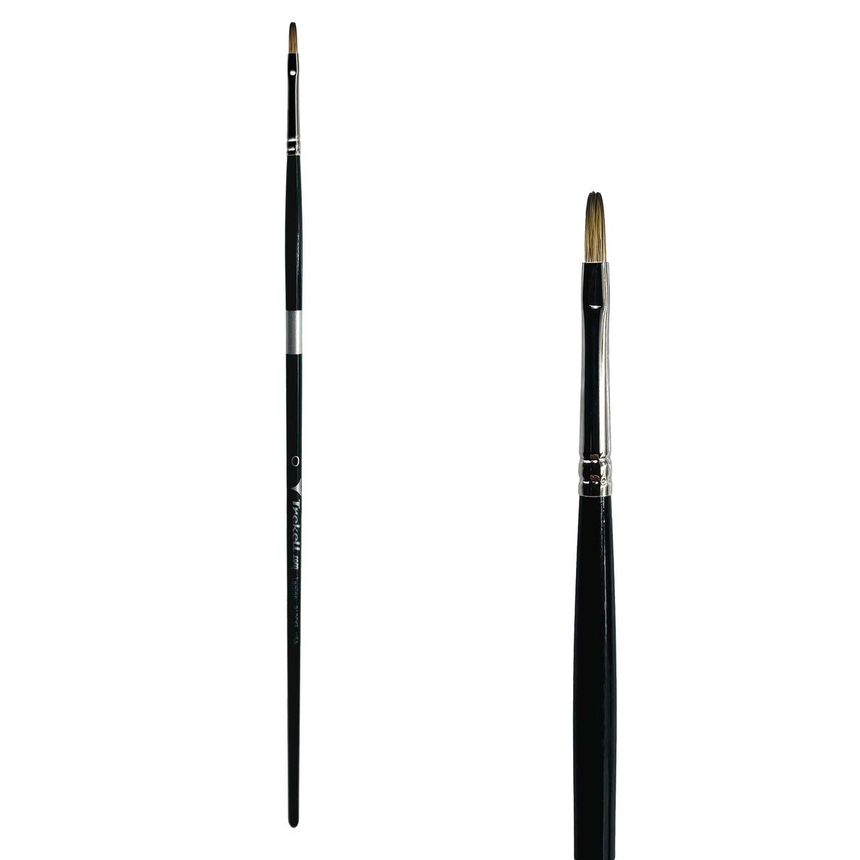 Trekell Legion Synthetic Mongoose Long Handle Artist Brush - Size #0 Filbert