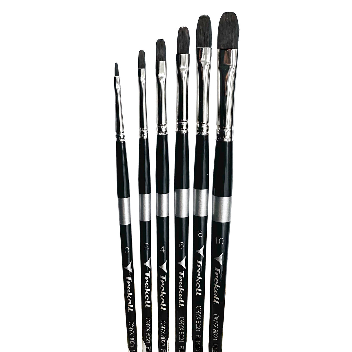 Trekell Onyx Complete Filbert Brush Set - Short Handle
