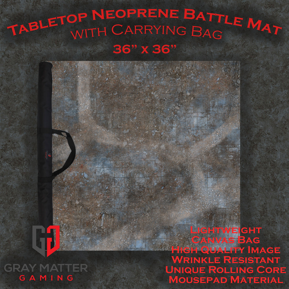 Urban Ruins - Neoprene Battle Mat with Bag
