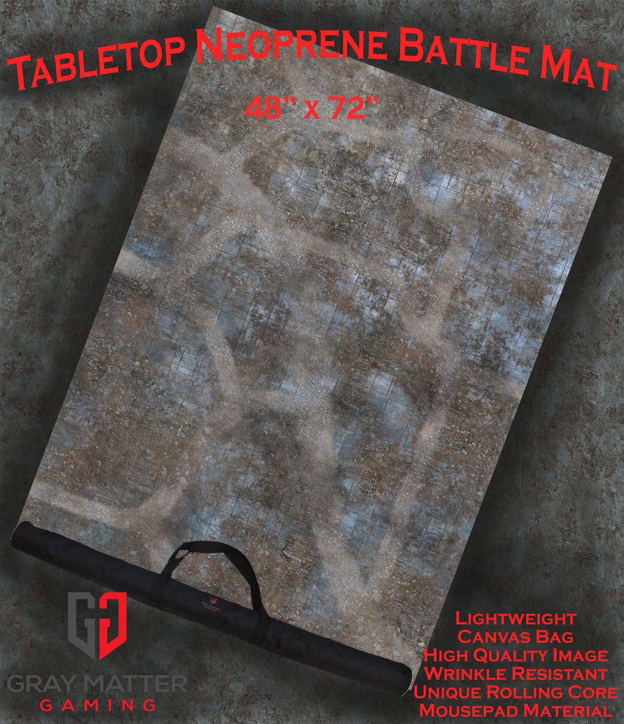 Urban Ruins - Neoprene Battle Mat with Bag