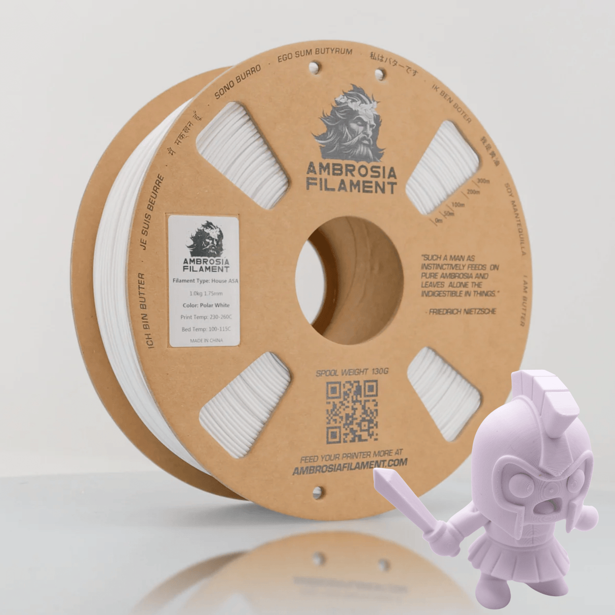 AMBROSIA ASA Filament of the Gods - 1KG Bambu AMS Friendly Cardboard Spools Premium 3D Printing Filament House ASA
