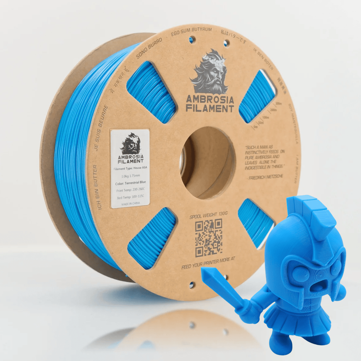 AMBROSIA ASA Filament of the Gods - 1KG Bambu AMS Friendly Cardboard Spools Premium 3D Printing Filament House ASA