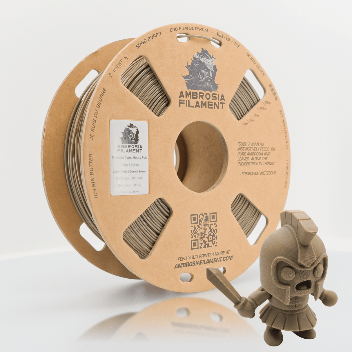 AMBROSIA ASA Filament of the Gods - 1KG Bambu AMS Friendly Cardboard Spools Premium 3D Printing Filament House ASA