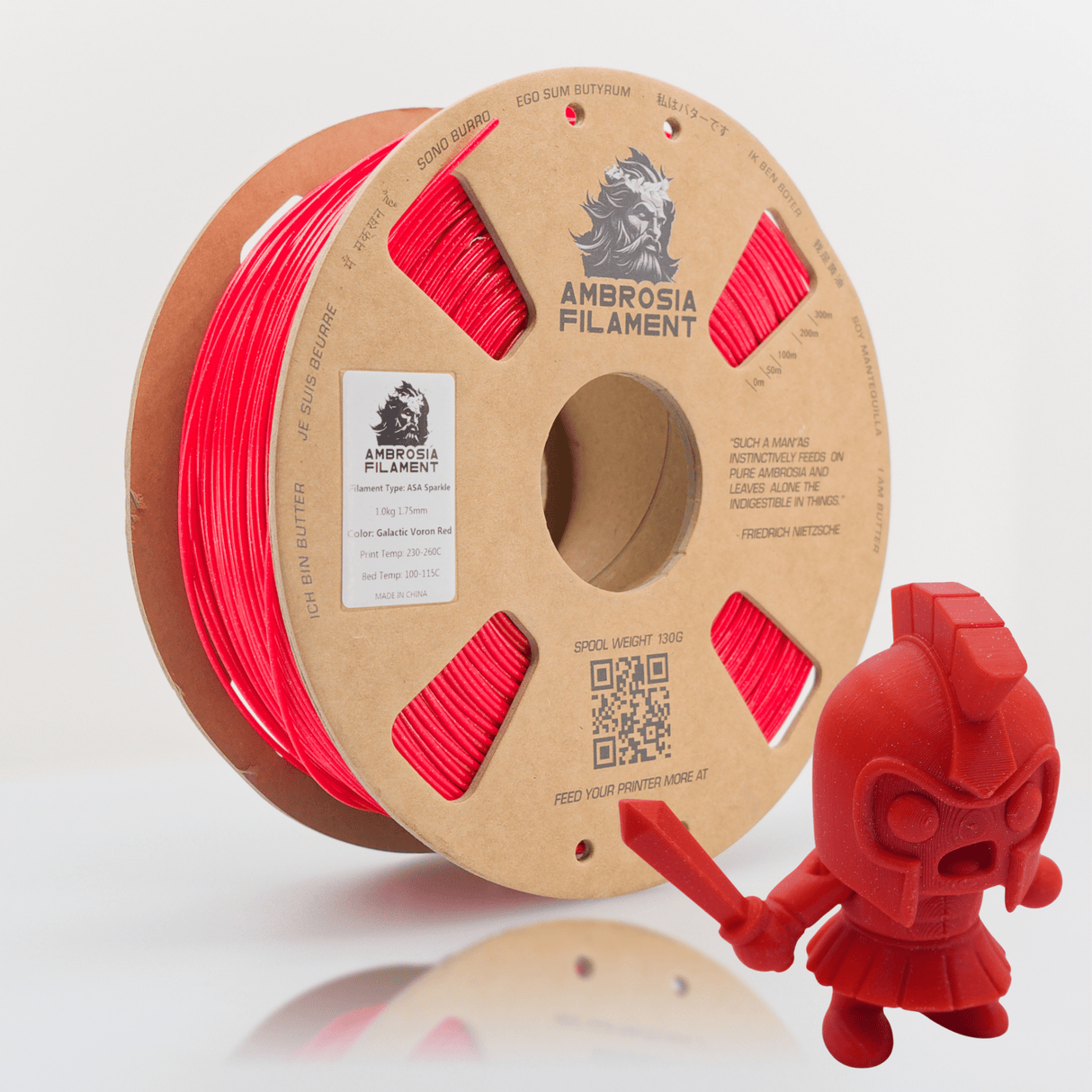 AMBROSIA ASA Galactic Filament of the Gods (Glitter / Sparkle) - 1KG Bambu AMS Friendly Cardboard Spools Premium 3D Printing Filament