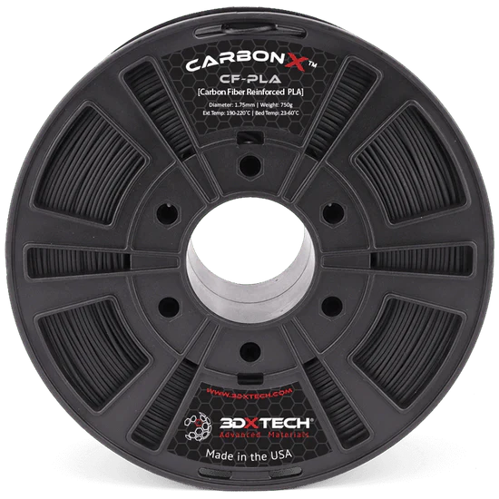 CarbonX PLA+CF 3D Printer Filament by 3DXTech Made in USA 750g