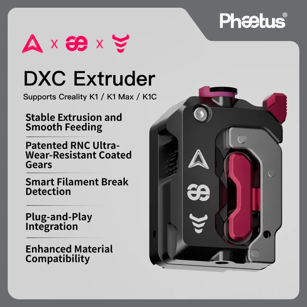 DXC Extruder for Creality K1 / K1 Max and K1C by Devil Design and Phaetus