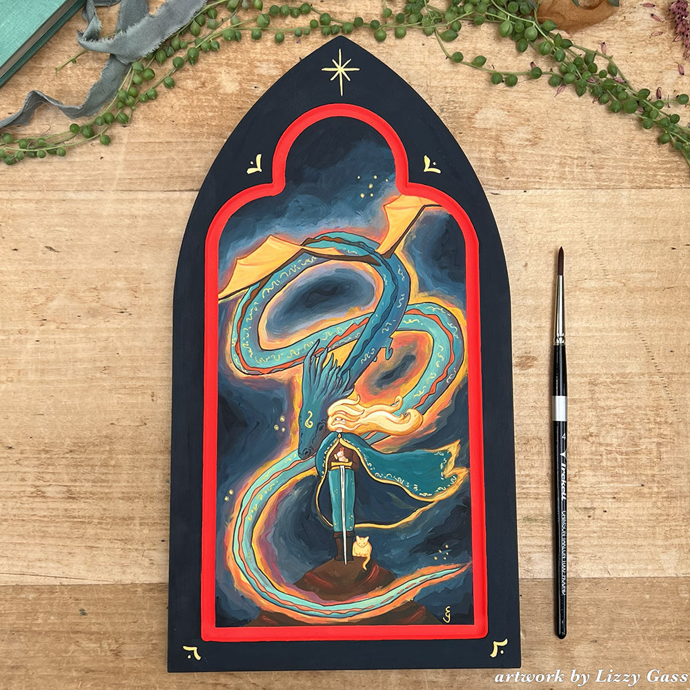 Trekell Gothic Arch Floater Panel - Wooden Painting Canvas + Frame