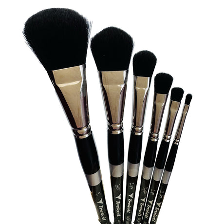 Trekell Mop Artist Brushes for Watercolor, Acrylic, and Oil Painting - Short Handle