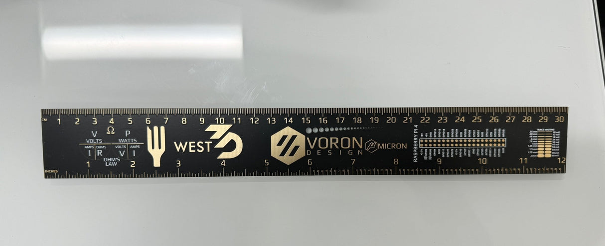 Never Grow Up Ruler 2- Voron Design / Micron / Salad Fork / West3D PCB Ruler Multi-functional