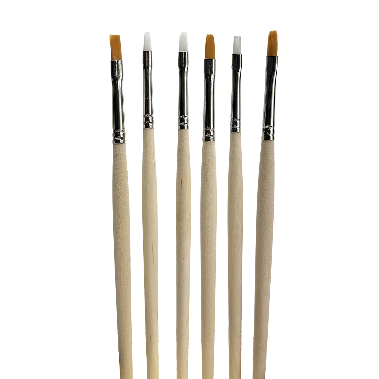 Trekell "Not Too Bad" Synthetic Hair 6-Pack Artist Brush Sets - For Oil, Acrylic and Watercolor Painting