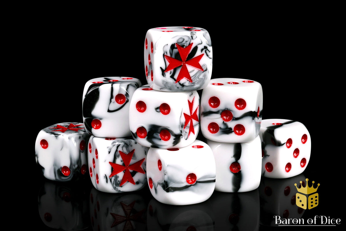 Knight Templar Dice - Red