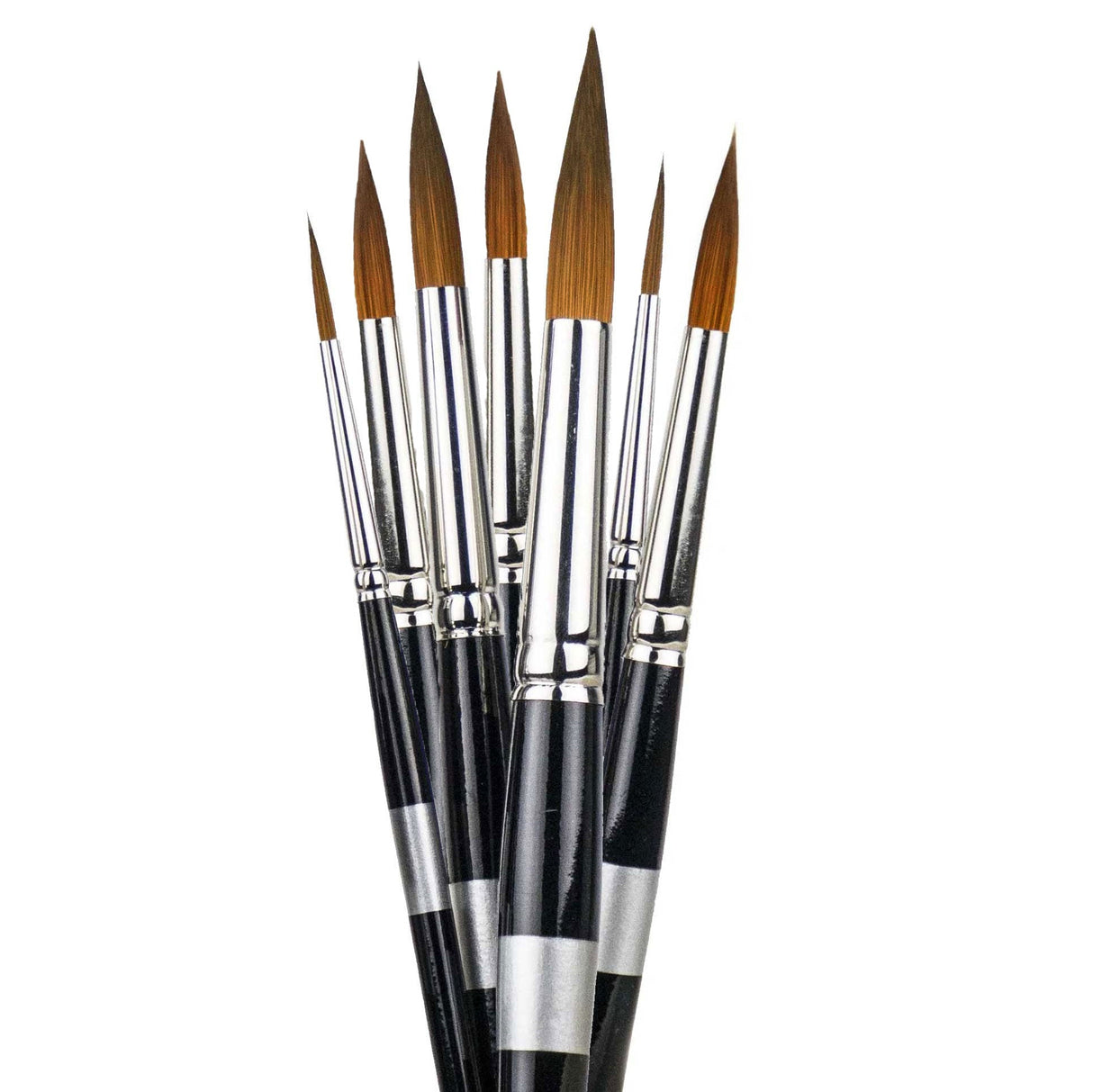 Trekell Protégé Plus Synthetic Kolinsky Artist Brushes - Short Handle for Watercolor, Oil, Acrylic Painting