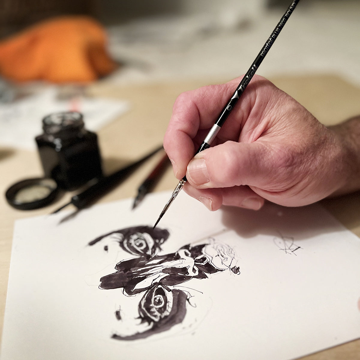 Trekell Protégé Plus Synthetic Kolinsky Artist Brushes - Short Handle for Watercolor, Oil, Acrylic Painting