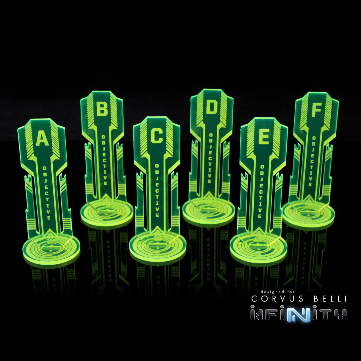 Acrylic Sci Fi Objectives 6 Pack