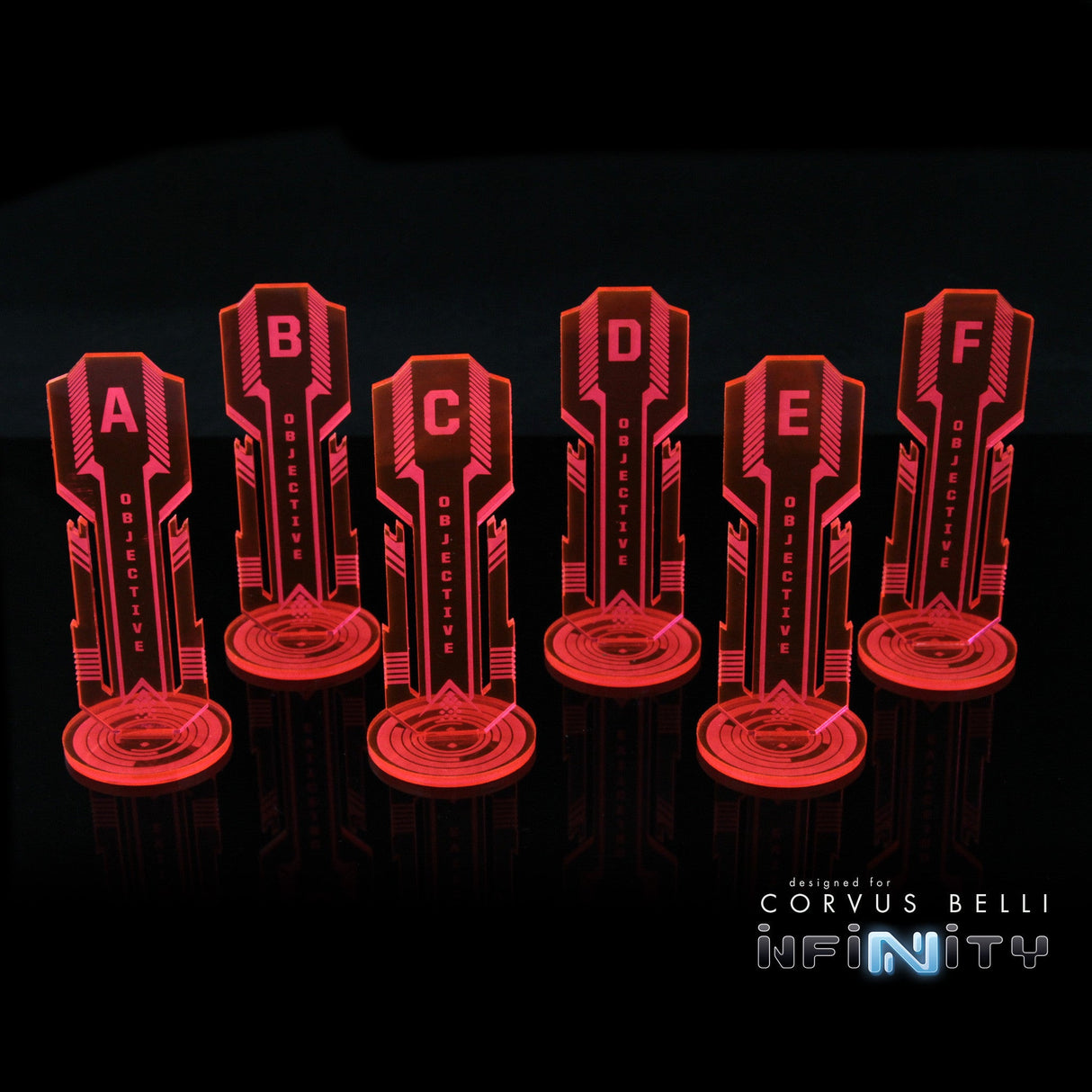 Acrylic Sci Fi Objectives 6 Pack