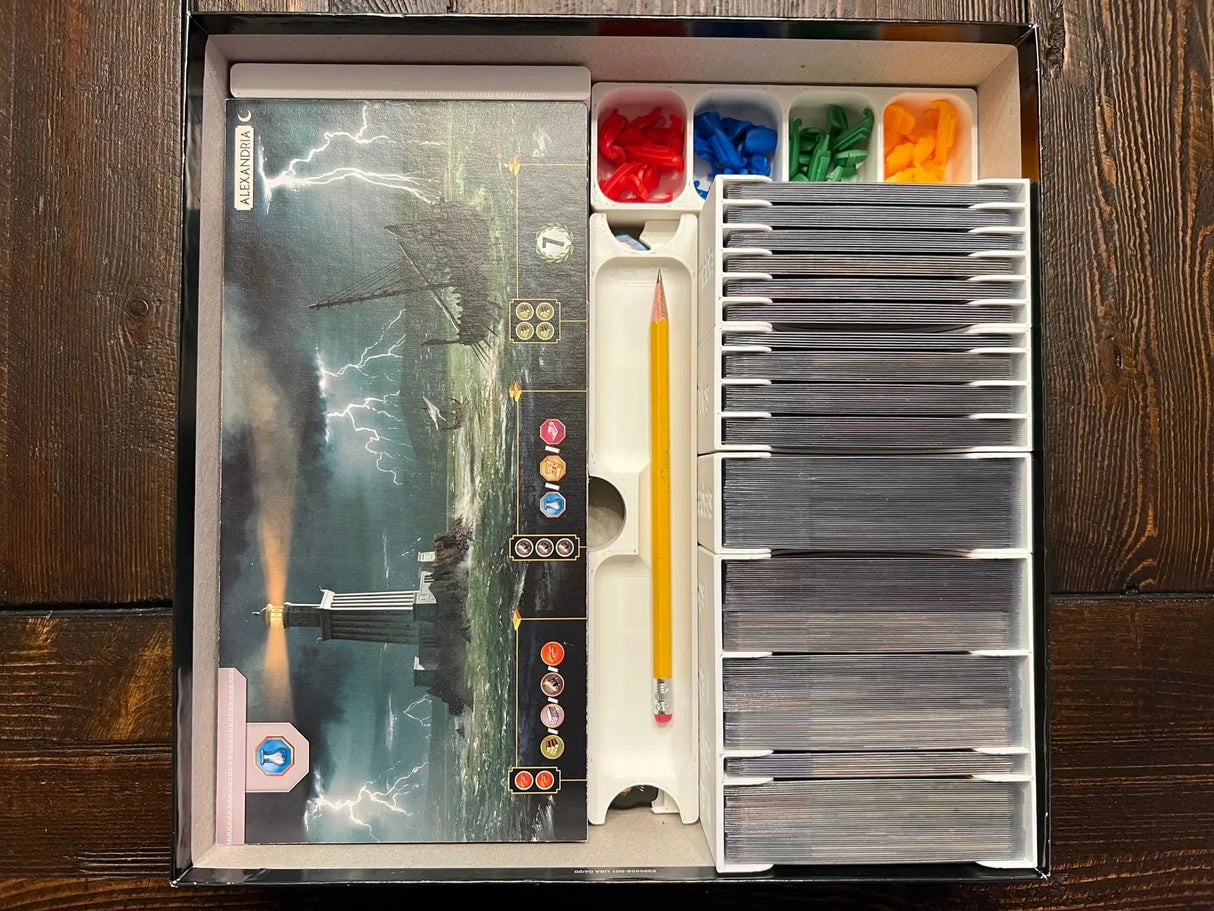 7 Wonders (2nd Edition) with Expansions Board Game Insert / Organizer