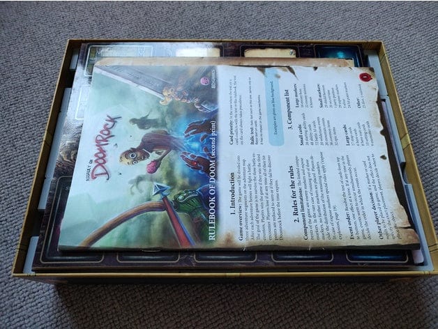 Assault on Doomrock Board Game Insert / Organizer