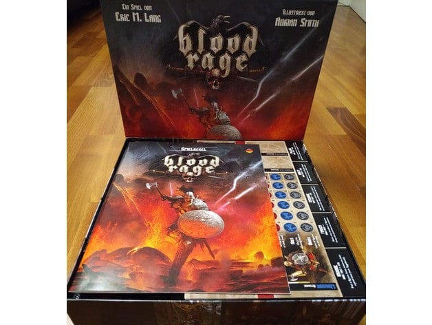 Blood Rage with all Expansions Board Game Insert / Organizer