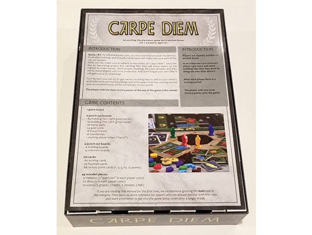 Carpe Diem Board Game Insert / Organizer