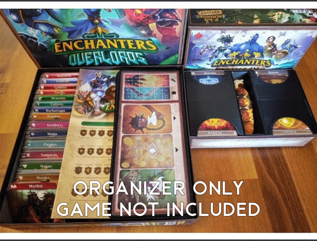 Enchanters East Quest with Expansions Board Game Insert / Organizer