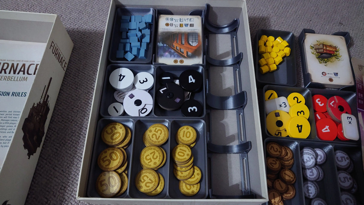 Furnace with Interbellum Expansion Board Game Insert / Organizer