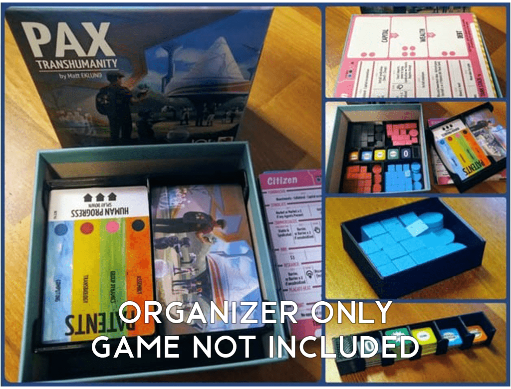 Pax Transhumanity Board Game Insert / Organizer