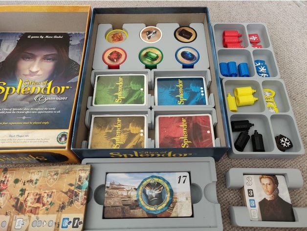 Splendor with Cities Board Game Insert / Organizer