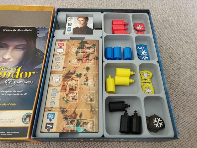 Splendor with Cities Board Game Insert / Organizer