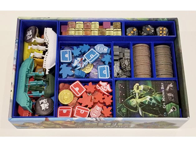Tiny Epic Pirates Deluxe + Expansions Board Game Insert / Organizer