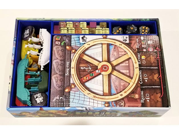 Tiny Epic Pirates Deluxe + Expansions Board Game Insert / Organizer
