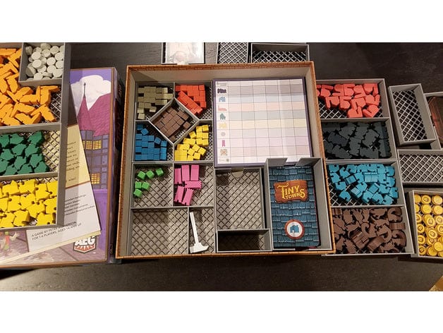 Tiny Towns + All Expansions Board Game Insert / Organizer