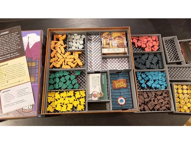 Tiny Towns + All Expansions Board Game Insert / Organizer