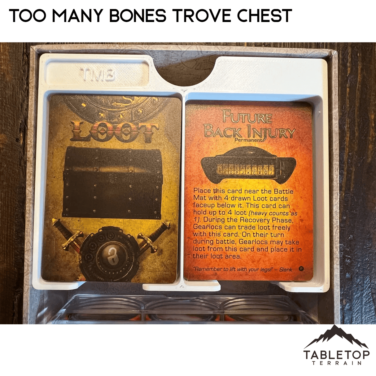 Too Many Bones Trove Chest Board Game Insert / Organizer