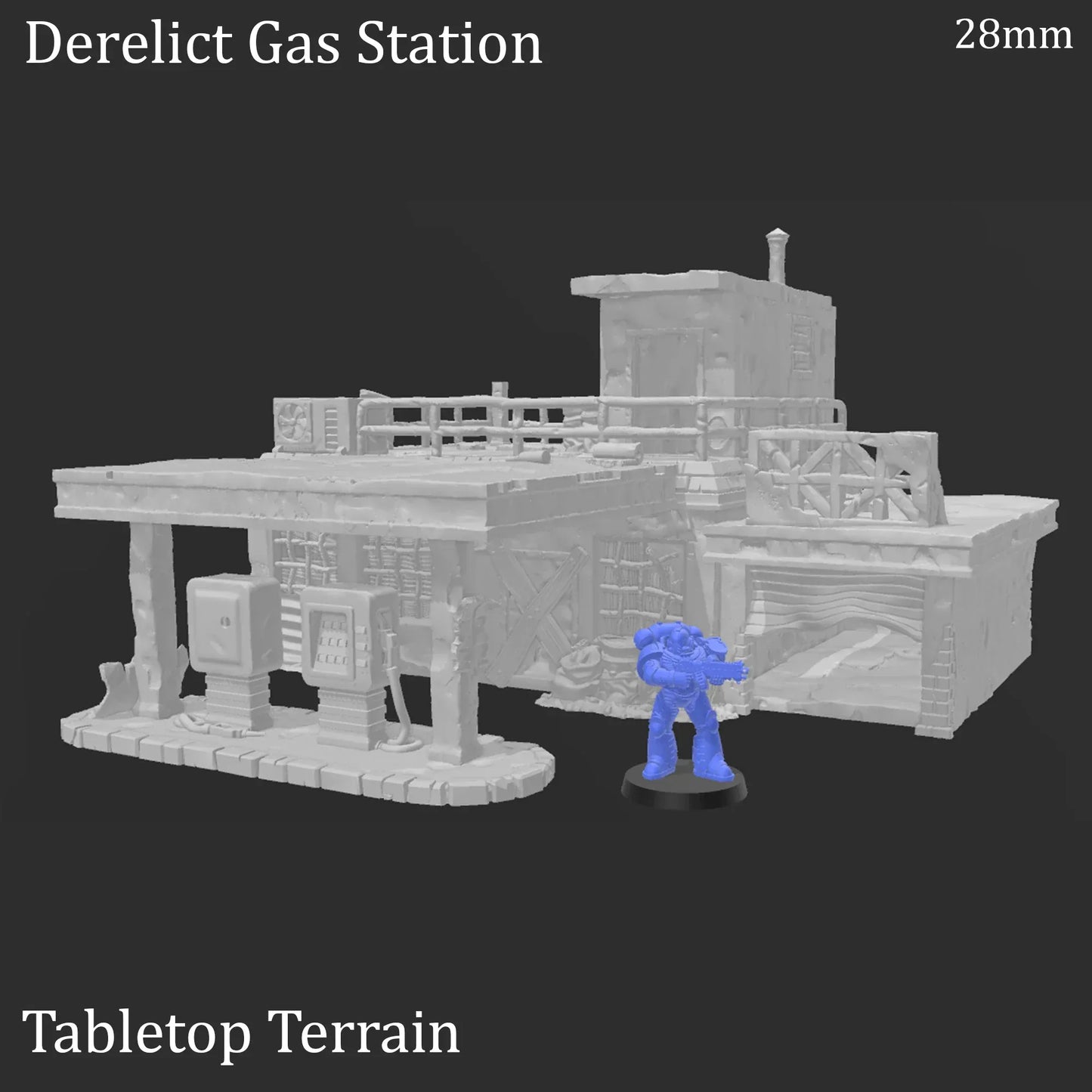 Derelict Gas Station - Apocalyptic Building