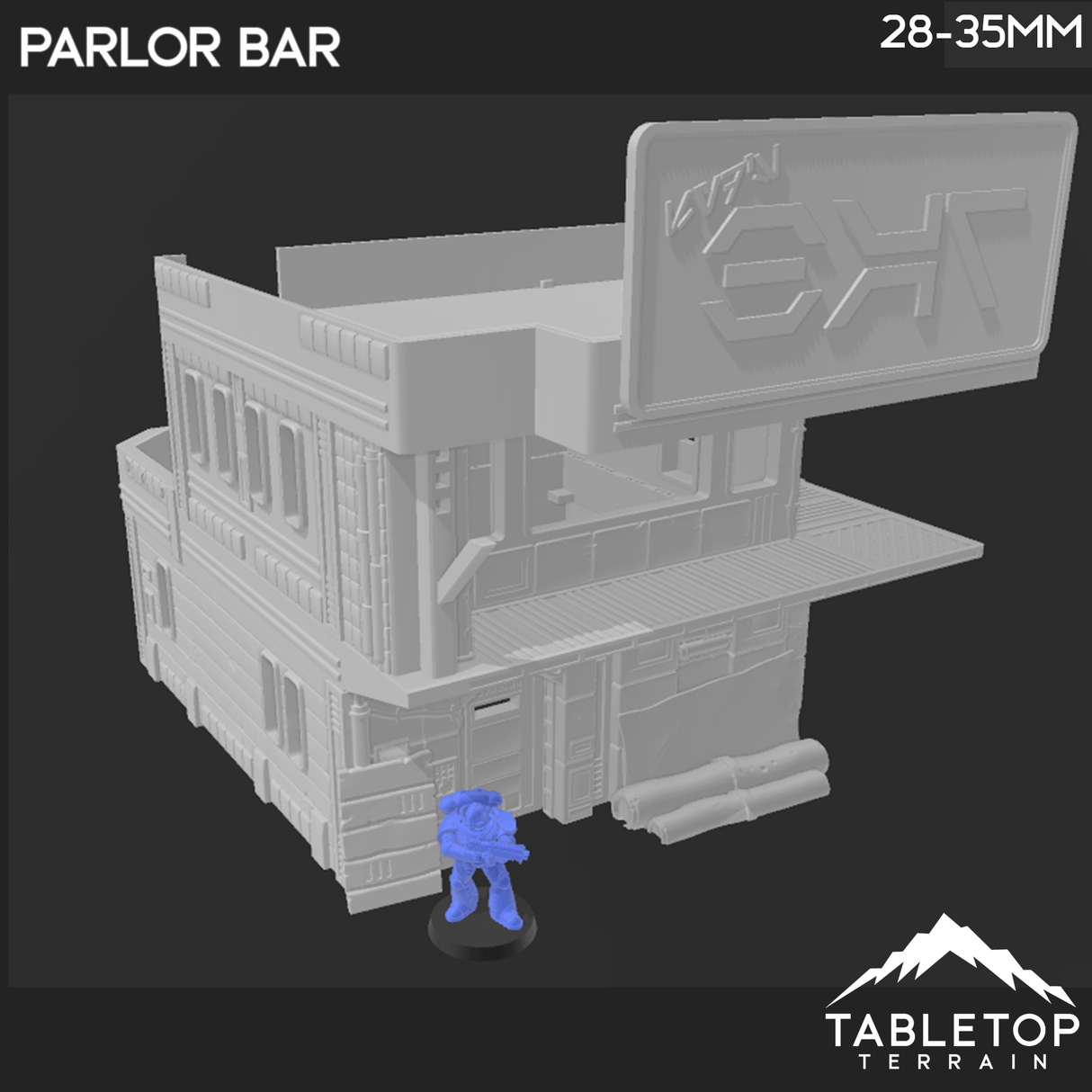 Midrim City Cyberpunk Parlor Bar - Star Wars Legion Building